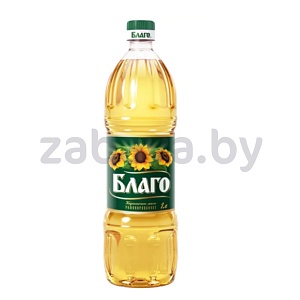 Масло подсолнечное «Благо», раф., 1 л