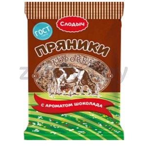 Пряники «Слодыч» «Коровка» с ар. шоколада, 300 г