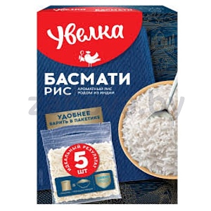 Крупа рис «Увелка», басмати, 5 вар. пак. по 80 г