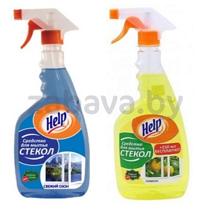 Средство для мытья стекол Help, свежий озон или лимон, 750 мл
