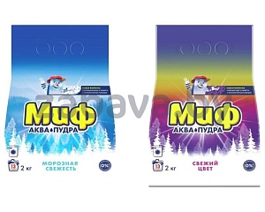 Стиральный порошок «Миф», 2 кг, в ассортименте