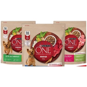Корм сухой для собак Purina One, 600 г, в ассорт.
