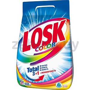 Стиральный порошок Losk Color Total 3+1, 4,05 кг