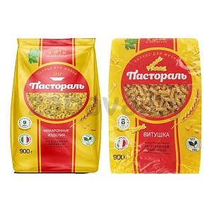Макароны «Пастораль», рожки особые или витушки, 900 г