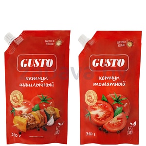 Кетчуп Gusto шашлычный или томатный, 350 г
