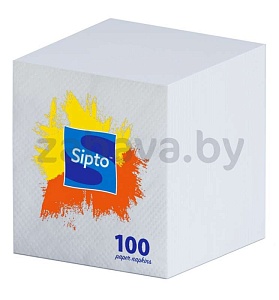 Салфетки бумажные Sipto, белые, 100 шт.