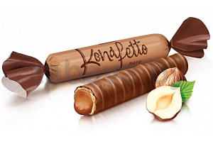 Вафельные трубочки Roshen Konafetto, Bianco или Nero, 1 кг
