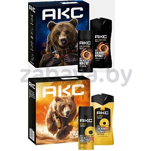 Гель д/душа и дез.-антип. «Акс», подар. набор, 250+50 мл, в ассорт.