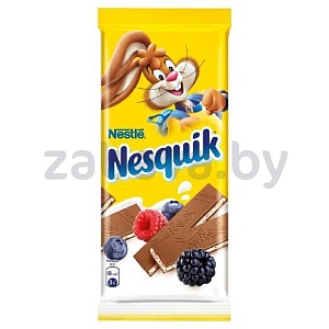 Шоколад Nesquik с молочной начинкой, ягодами и злаками, 90 г