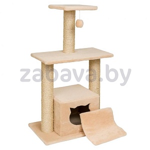 Когтеточка с домиком Q-zoo, XL, 65×40×120 см