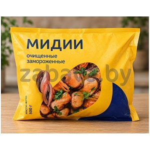 Мясо мидий, в/м, глазир., 500 г