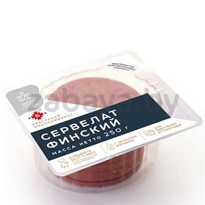 Сервелат «Финский», к/в, 250 г, «Брестский» МК