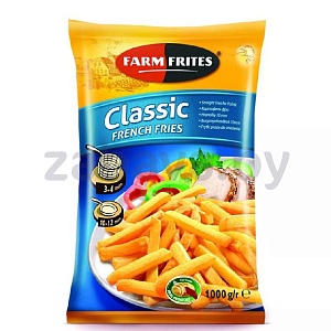 Картошка фри Farm Frites Classic, 10 мм, замороженная, 1 кг
