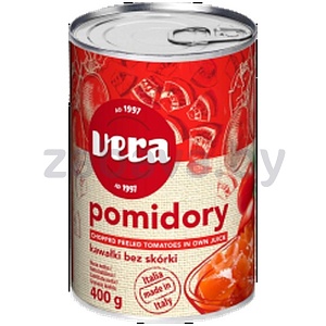 Томаты Vera очищ., в с/с, кусочки, 400 г