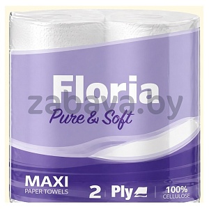 Полотенца бумажные Floria, maxi, 18 м, 2 сл., 2 рул.