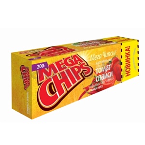 Чипсы Mega Chips, сметана-сыр или томаты спайси, 200 г