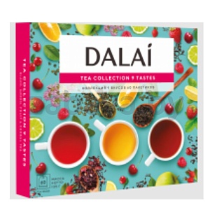 Набор чая Dalai, 9 вкусов, 60 пак., 105 г