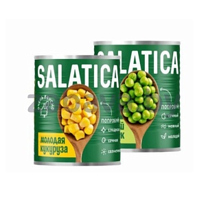 Горошек/кукуруза Salatica, 425 мл