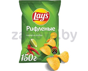 Чипсы рифленые Lay’s «Чили и лайм», 150 г