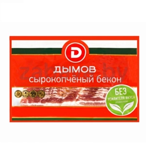 Бекон «Дымов» из свинины, нарезка, с/к, 150 г