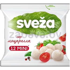 Сыр мягкий Sveza, моцарелла mini, 12 мини шар., 45%, 100 г