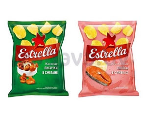 Чипсы рифленые Estrella, 125 г, в ассортименте