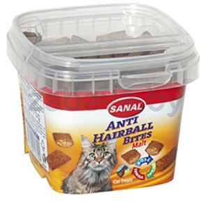 Лакомство Sanal для кошек, для вывода шерсти, 75 г