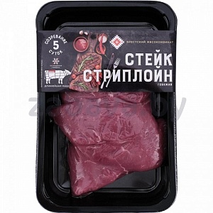 Стейк «Стриплойн», говяжий, п/ф, охлаждённый, 500 г, МК «Брестский»