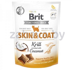 Лакомство Brit Care Dog Functional Snack Skin&Coat с крилем, 150 г