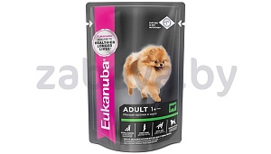 Корм для взрослых собак Eukanuba с говядиной в соусе, 100 г