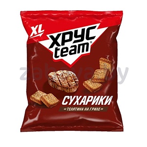 Сухарики «Хрусteam», телятина на гриле, 100 г