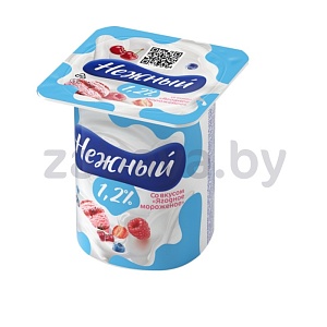 Продукт йогуртный «Нежный», 1,2%, 100 г, ягодное мороженое