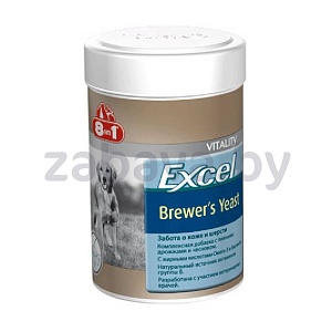 Комплексная добавка 8 в 1 Excel Brewers Yeast на основе пивных дрожжей и чеснока, 140 таблеток