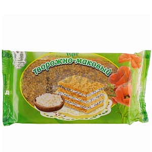 Торт творожно-маковый, 350 г