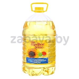 Масло подсолнечн. «Щедрое лето», раф., дез., 5 л