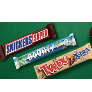Конфета Snickers/BountyTwix, 80/82,5/82 г