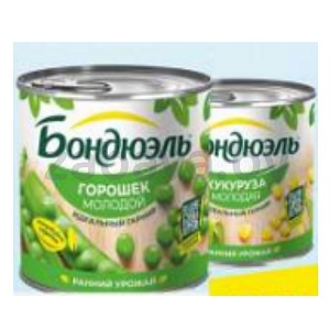 Зеленый или кукуруза «Бондюэль», молодые, 400/425 г