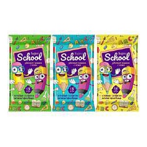 Салфетки влажные Salfety School, 15 шт.