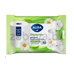 Туалетная бумага влажная Aura, 42 шт.