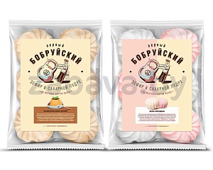Зефир «Первый Бобруйский», бело-розовый, 125 г
