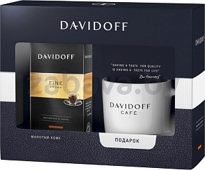 Кофе молотый Davidoff Fine Aroma, Германия, 250 г + чашка