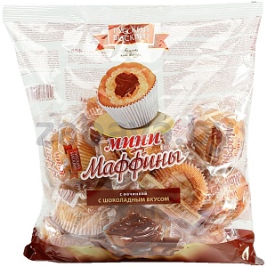Мини-маффины «Русский бисквит» с шокол., 465 г