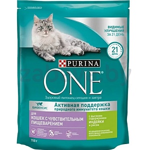 Корм сухой Purina One, 750 г, в ассорт.