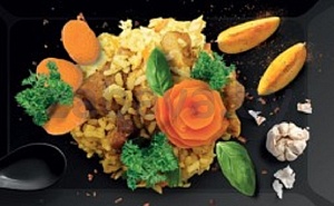 Плов овощной, с грибами, 1 кг 