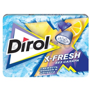 Жевательная резинка Dirol X-fresh, черника-цитрус, 16 г