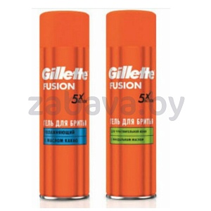 Гель д/бритья Gillette Fusion, для увлажняющ. или чувствит. кожи, 200 мл
