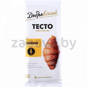 Тесто слоеное бездрожжевое, замороженное, 420 г