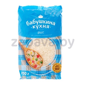 Рис «Бабушкина кухня», круглозерный, шлиф., 700 г