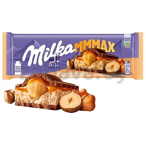 Шоколад молочный Milka, фундук и карамель, РФ, 270 г
