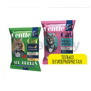 Корм Gentle Cat, утка-клюква/мясо-овощи, 350 г